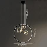 Schwarze Pendelleuchte Minimalistische Glaskugel LED