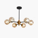 Moderner Kronleuchter aus geblasenem Glas