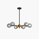 Moderner Kronleuchter aus geblasenem Glas