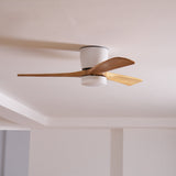 Deckenventilator aus Holz Licht
