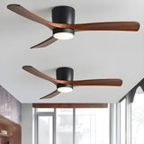 Deckenventilator aus Holz Licht