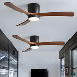 Deckenventilator aus Holz Licht