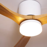 Deckenventilator aus Holz Licht