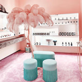 Straußenfeder Stehlampe aus Messing