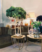 Straußenfeder Stehlampe aus Messing