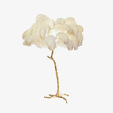 Straußenfeder Stehlampe aus Messing