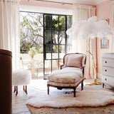 Straußenfeder Stehlampe aus Messing