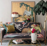 Straußenfeder Stehlampe aus Messing