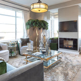 Straußenfeder Stehlampe aus Messing