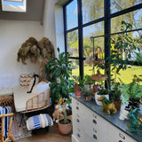 Straußenfeder Stehlampe aus Messing