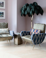 Straußenfeder Stehlampe aus Messing