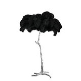 Straußenfeder Stehlampe aus Messing