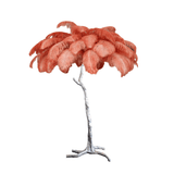 Straußenfeder Stehlampe aus Messing