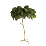 Straußenfeder Stehlampe aus Messing