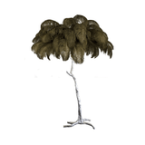 Straußenfeder Stehlampe aus Messing