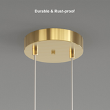 2-Lichtkreis Pendelleuchte Goldmessing Charmed Hängelampe