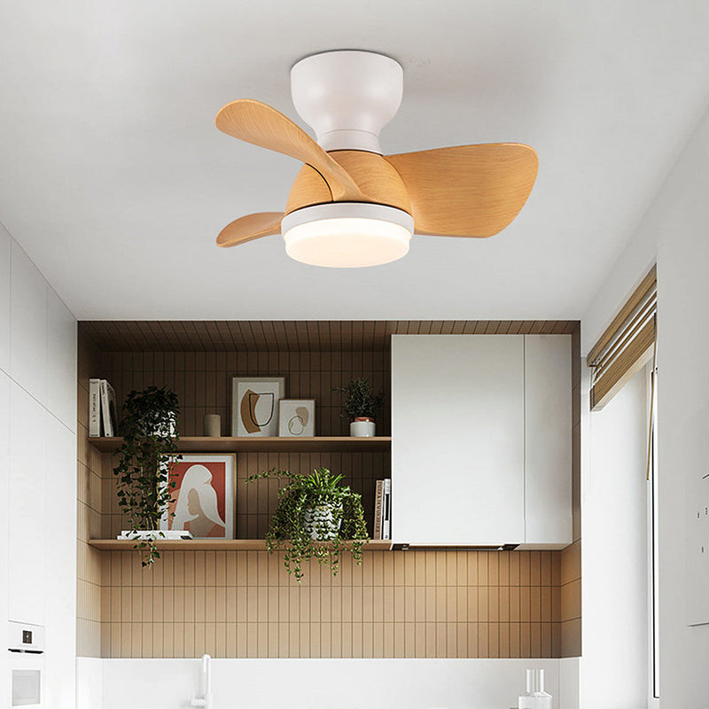 Holz einfach stilvoll Schlafzimmer Deckenventilator mit LED-Licht