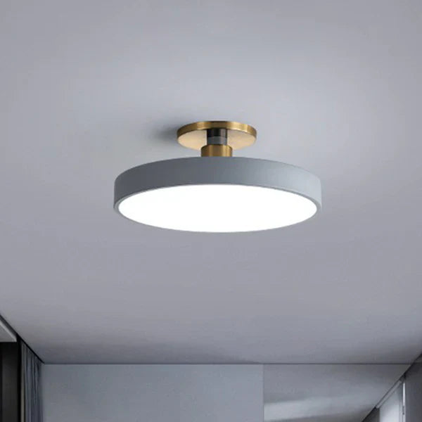 Runde Flush Mount Light Nordischer Stil Acryl Schlafzimmer LED Semi Coil Deckenleuchte