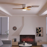 Deckenventilator aus Holz Licht