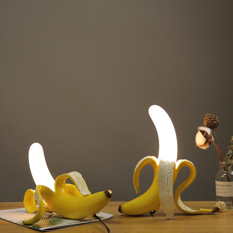 Banane Lichter Art Deco Tischlampen