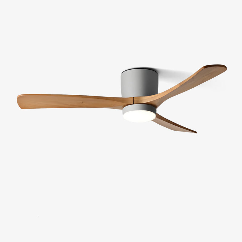 Deckenventilator aus Holz Licht