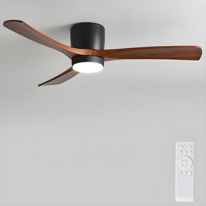 Deckenventilator aus Holz Licht