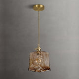 Weinlese Braun Glas Pendelleuchte