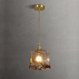 Weinlese Braun Glas Pendelleuchte
