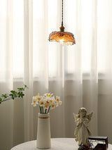 Weinlese Braun Glas Pendelleuchte