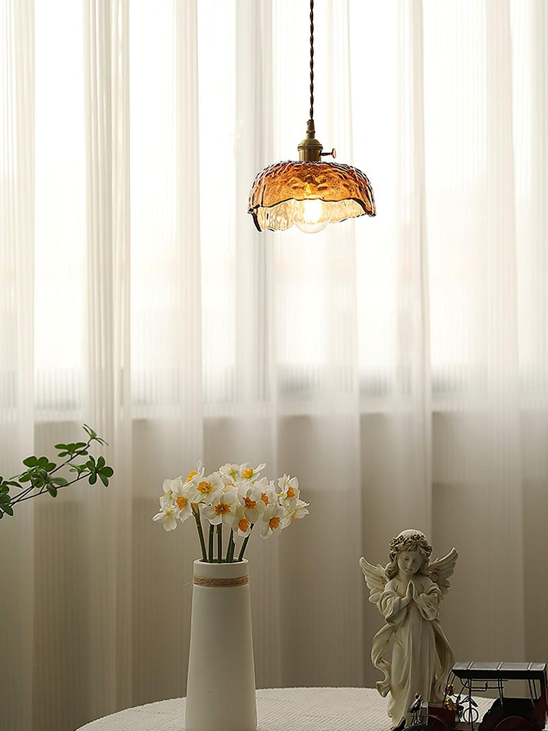 Weinlese Braun Glas Pendelleuchte