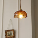 Weinlese Braun Glas Pendelleuchte