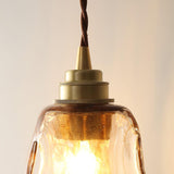 Weinlese Braun Glas Pendelleuchte