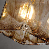 Weinlese Braun Glas Pendelleuchte