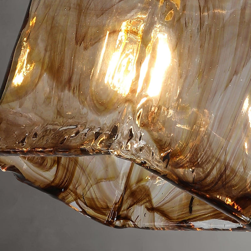 Weinlese Braun Glas Pendelleuchte