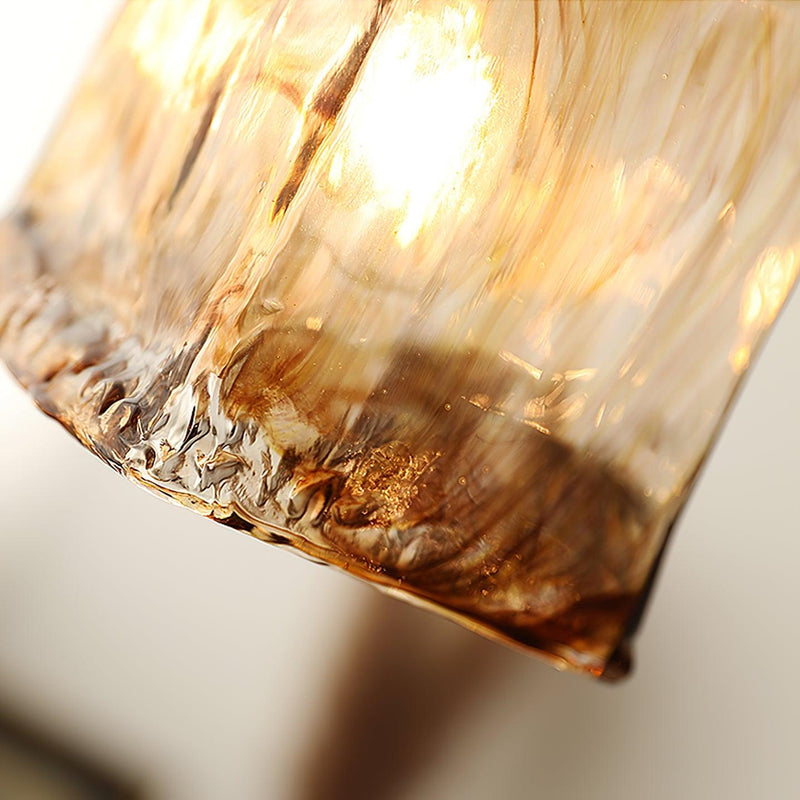 Weinlese Braun Glas Pendelleuchte