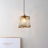 Weinlese Braun Glas Pendelleuchte