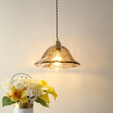 Weinlese Braun Glas Pendelleuchte